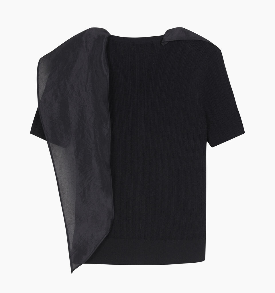 SLEEVELESS SWEATER - null - Black | Sisley K image number 2